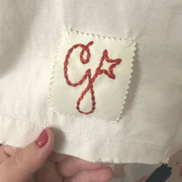 NWOT Golden Goose Distressed Embroidered Logo Patch Crewneck T-Shirt Size Medium - Picture 8 of 16